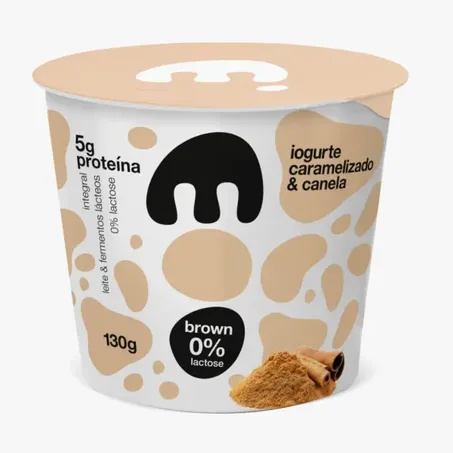 IOGURTE CARAMELIZADO E CANELA MOO ZERO LACTOSE BROWN 130G