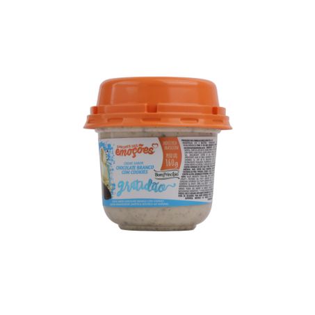 Creme Bom Princípio Sabor Chocolate Branco com Cookies  Pote 160gr 360-4