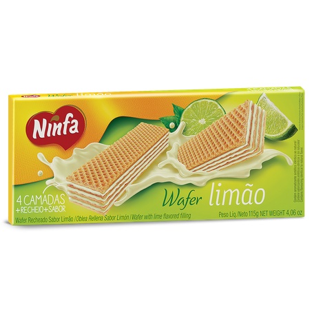 Wafer limao ninfa 100g