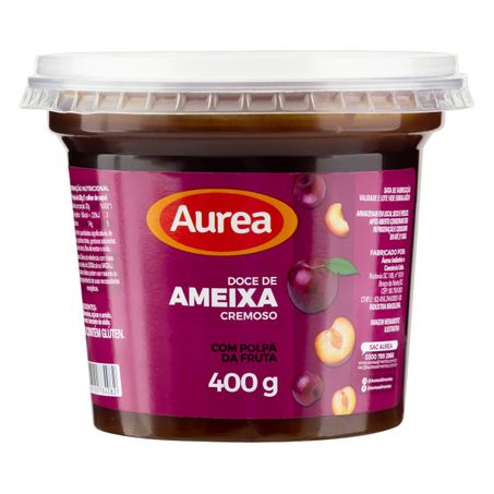 Doce cremoso ameixa áurea