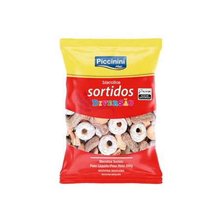 Biscoitos Sortidos Diversão Piccinini Pacote 250g