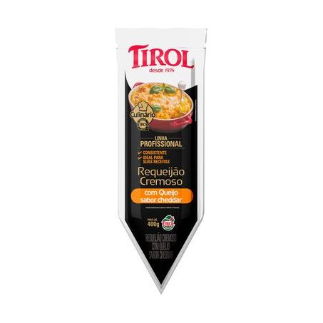 Requeijão Cremoso Tirol Sabor Cheddar Bisnaga 400G