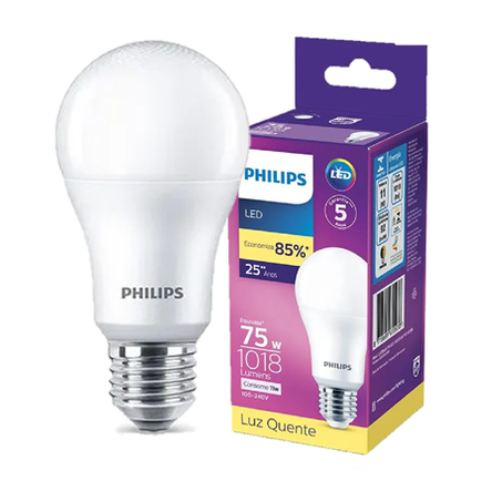LÂMPADA LED PHILIPS QUENTE 11W UNID