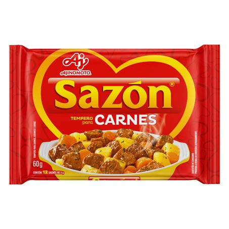 Tempero para carnes sazón pacote com 12 unidades