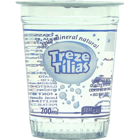 Agua mineral sem gas treze tilias 200ml copo