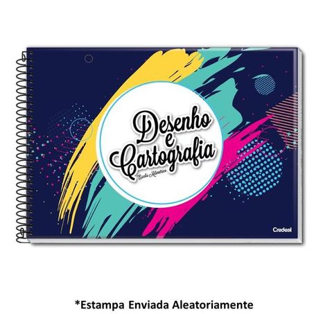 CADERNO CD DESENHO/CARTOGRAFIA ESPIRAL CREDEAL 60FL
