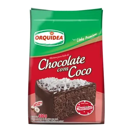 Mistura para Bolo Orquídea Chocolate com Coco Pacote 300gr