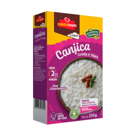 Canjica Caldo Bom Branca Cozida No Vapor 250G