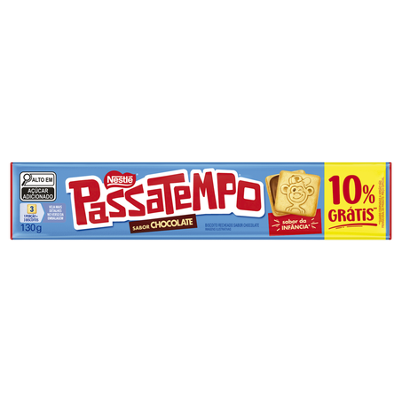 Biscoito Recheado Nestlé Passatempo Chocolate 10 Grátis 130g