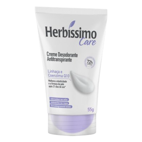 Desodorante creme herbíssimo linhaça e coezima q10 55g