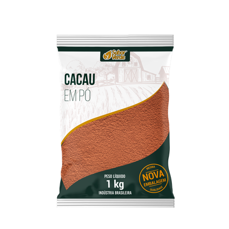 Cacau Pó Natural (Indonesiano) 1 Kg Sabor Verde