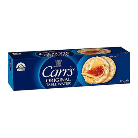 BISCOITO CARR'S AGUA E SAL ORIGINAL 125G