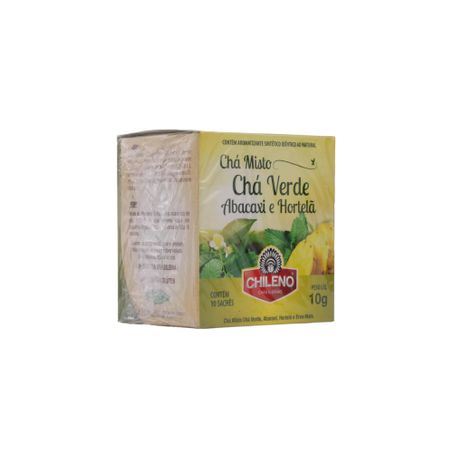 Chá Misto Chileno Chá Verde, Abacaxi, Hortelã e Erva-Mate Caixa com 10un - 10gr 360-54