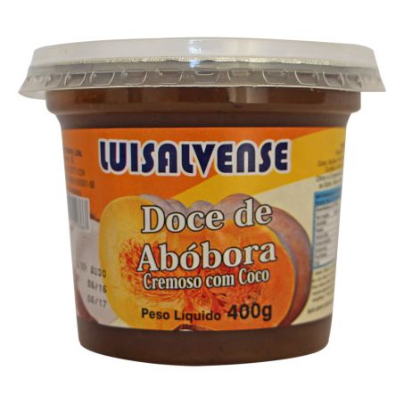 Doce de fruta luisalvense abobora+coco 400g