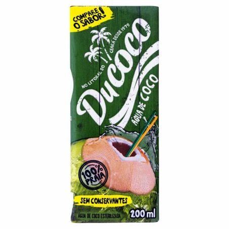 Água de Coco Esterilizada Ducoco Caixa 200ml	