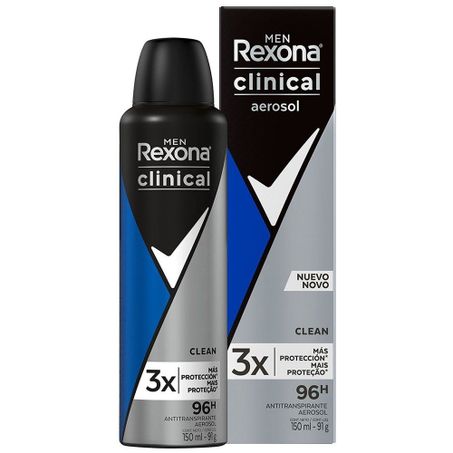 Desodorante rexona clinical men clean 91g