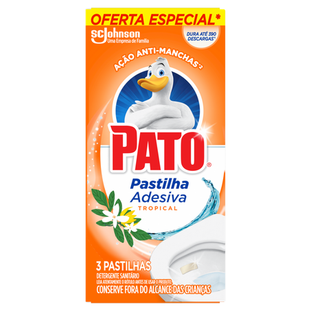 Deterg Sanit Pato Past. Adesiva C/3 Tropical Oferta Especial