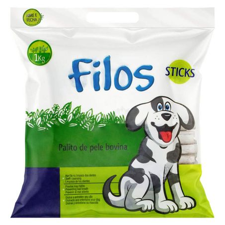 Palito filos pet p/caes saco 1kg