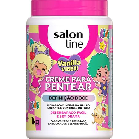 CREME PENTEAR SALON LINE KIDS VANILLA DEFINIÇÃO DOCE 1KG