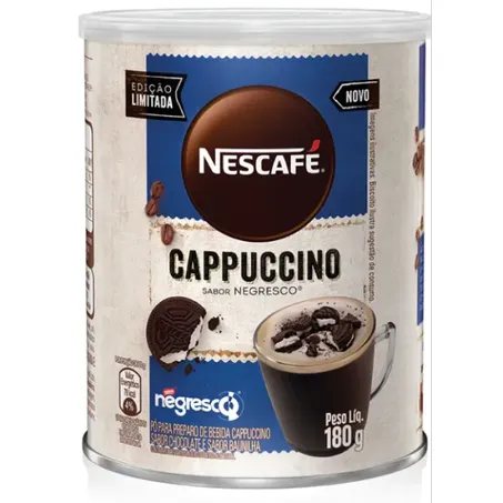 Cappuccino Nescafe Solúvel Negresco Lata 180g 
 