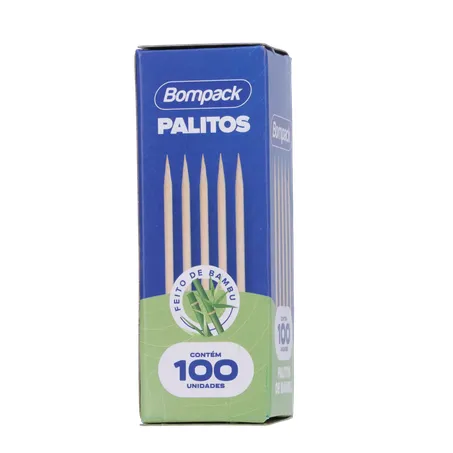 Palitos de bambu bompack bandeja c/100 360-1