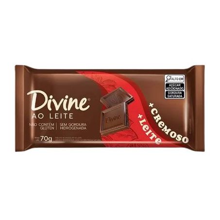 Choc. barra divine 500gr ao leite