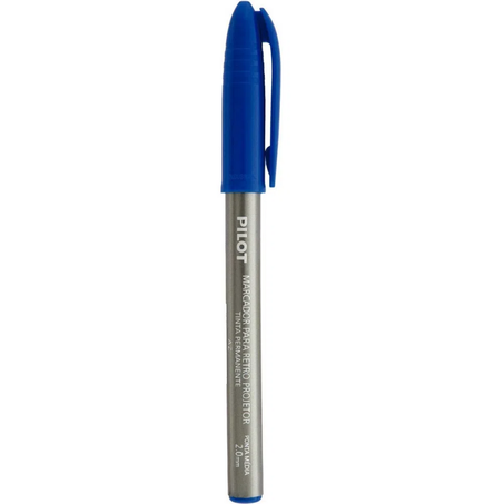 Escolar caneta marcador retroprojetor pilot azul un