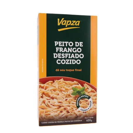 Peito de Frango Vapza Desfiado E Cozido Caixa 400G 360-35