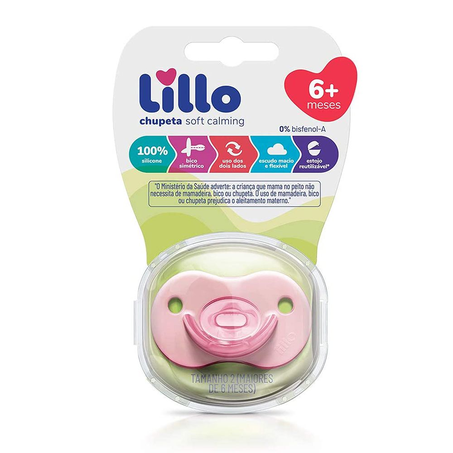 CHUPETA LILLO SOFT CALMING SILICONE SIMETRICA ROSA TAM2