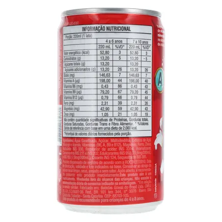 Bebida baly kids sonic morango 220ml 360-17