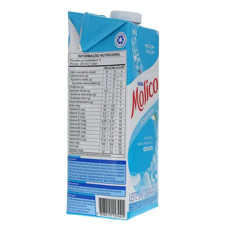 Leite Longa Vida Molico Desnatado Cx 1l 360-30