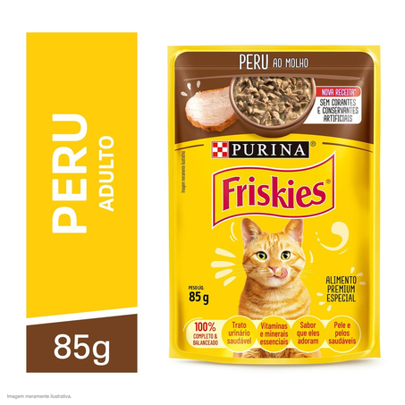 Ração Úmida Gatos Adultos Friskies Peru 85G