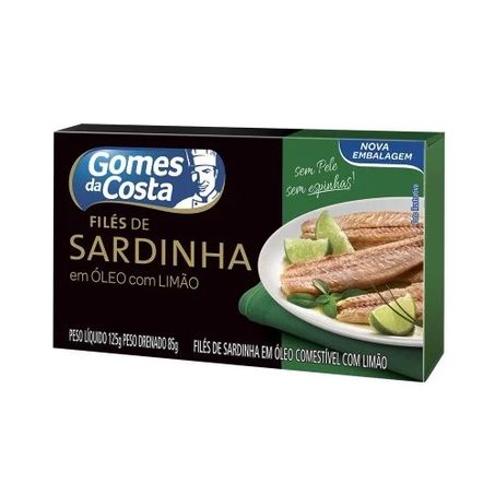 Filé de sardinha gomes da costa toque de limão 125g