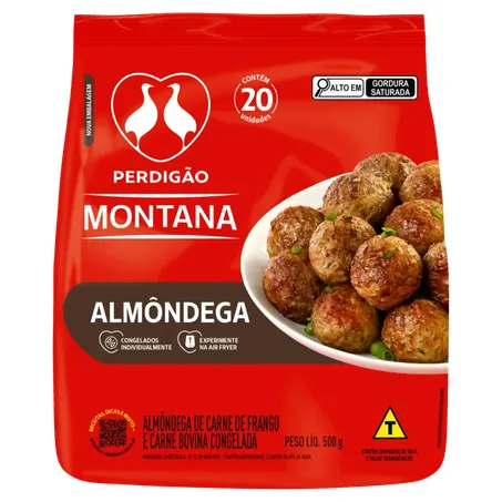 Almondega Perdigao 500g Bovina Congelada