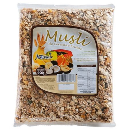 Granola naturale 250g musli cereais e frutas