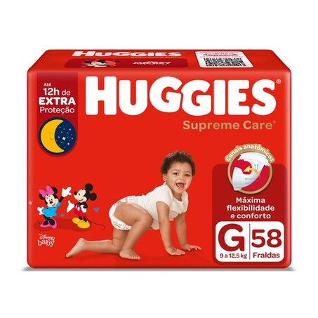 FRALDA HUGGIES SUPREME CARE G C/58