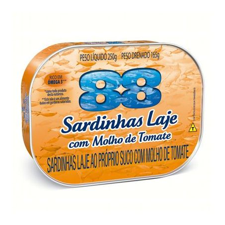 Sardinha laje 88 tomate 250g