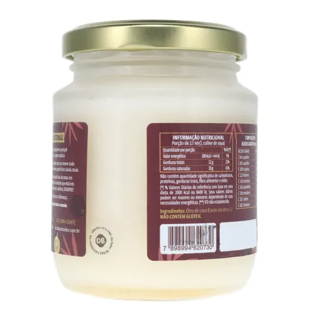 Óleo de Coco Santo Óleo Extra Virgem  Pote de Vidro 200ml 360-20