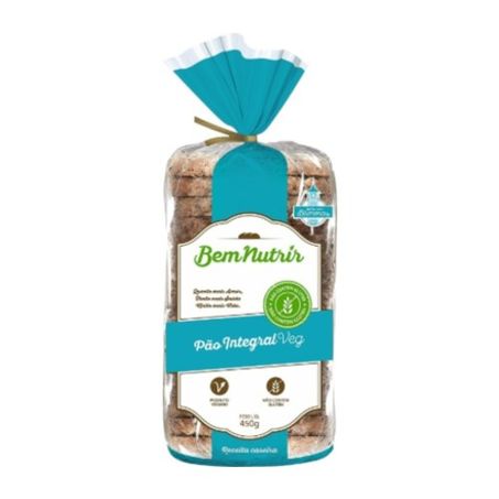 PAO INTEGRAL VEGANO BEM NUTRIR 450G