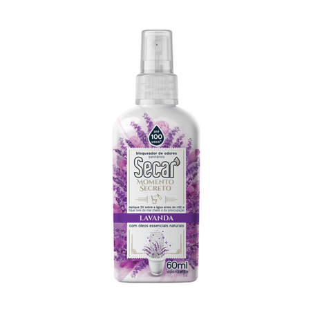 Bloqueador De Odores Secar Momento Secreto Lavanda Frasco 60ml 
 