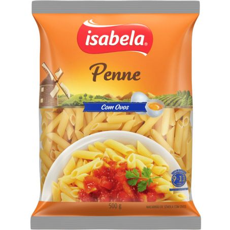 Massa cortada isabela 500g penne