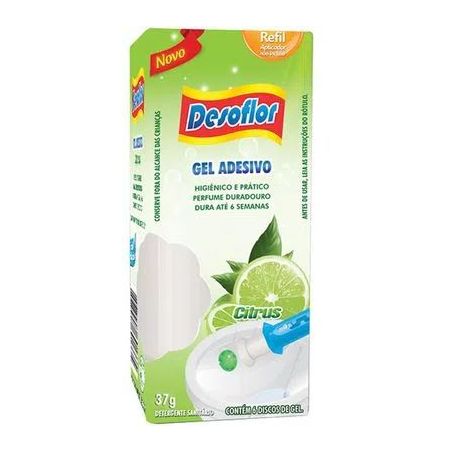Gel Sanitário Adesivo Desoflor Citrus Refil 37G