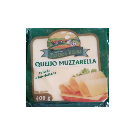 Queijo mussarela fatiado fazenda velha 300g