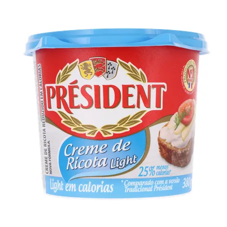Creme De Queijo Ricota Light President 380G 360-35