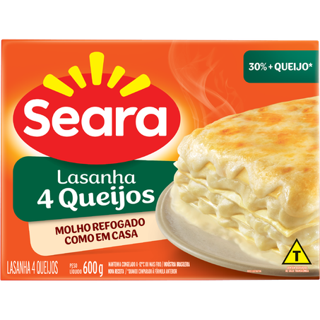 LASANHA SEARA 600G 4 QUEIJOS