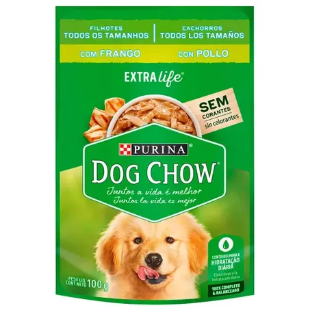 Alimento para Cães Filhotes Purina Dog Chow com Frango Sachê 100gr