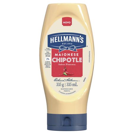Maionese hellmanns chipotle pimenta 335g