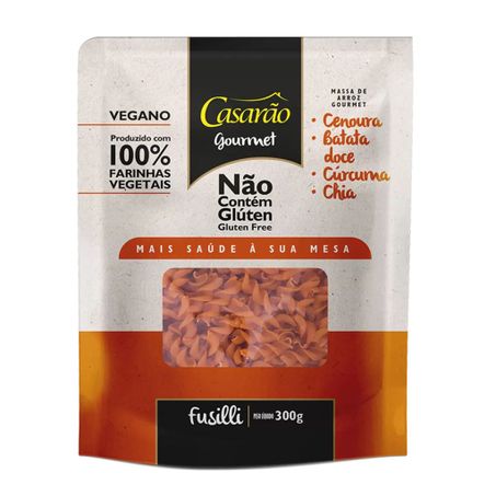 Massa de arroz casarão fusilli sem glúten 300g