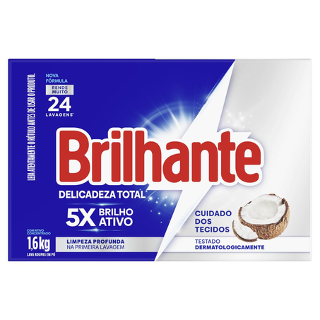 Sabão em Pó Brilhante 1,6kg -  Delicadeza Total