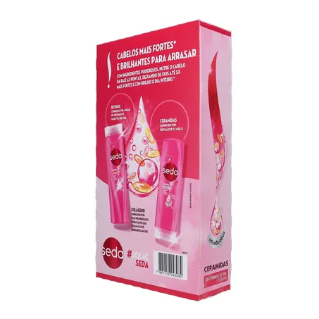 Kit Shampoo + Condicionador Seda Ceramidas Caixa com 2un - 650ml 360-22